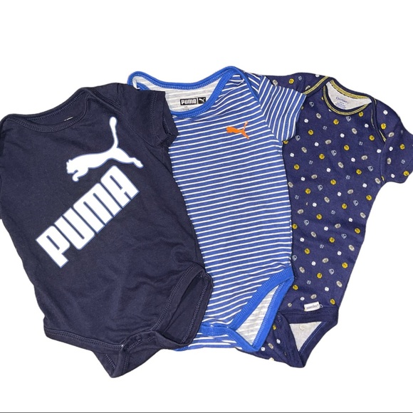 Size 3-6 Month Bundle of 3 Boy Infant Onsie Snap Shirt Short - Picture 15 of 15